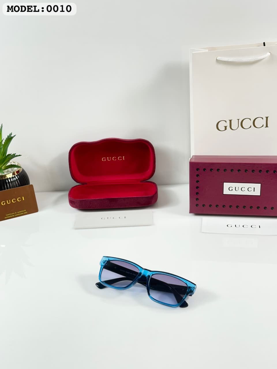 Transparent Blue Frames – Gradient Lens Style (4) transparent blue rectangular eyewear with gradient tinted lenses