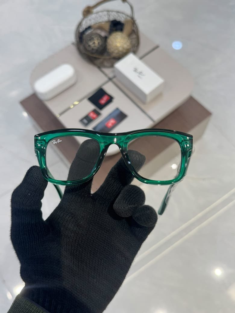 Transparent Green Square Frame Modern Everyday Style (2) transparent green square frame glasses