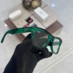 Transparent Green Square Frame Modern Everyday Style (1)