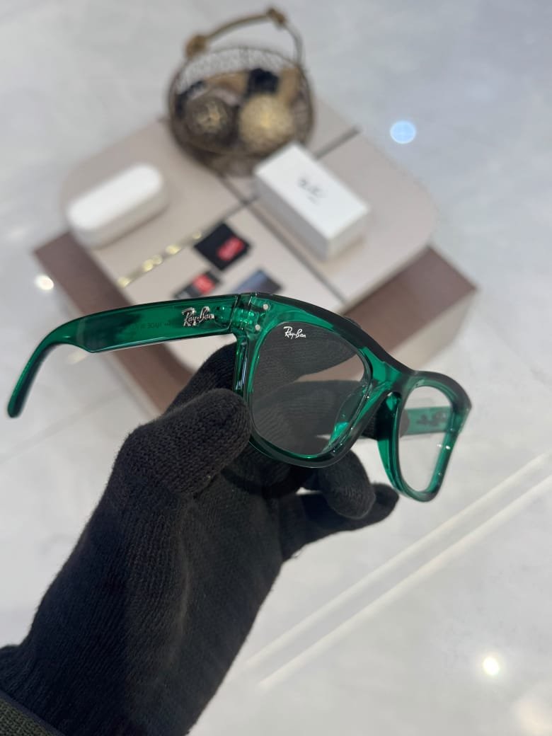 Transparent Green Square Frame Modern Everyday Style (3) transparent green square frame glasses