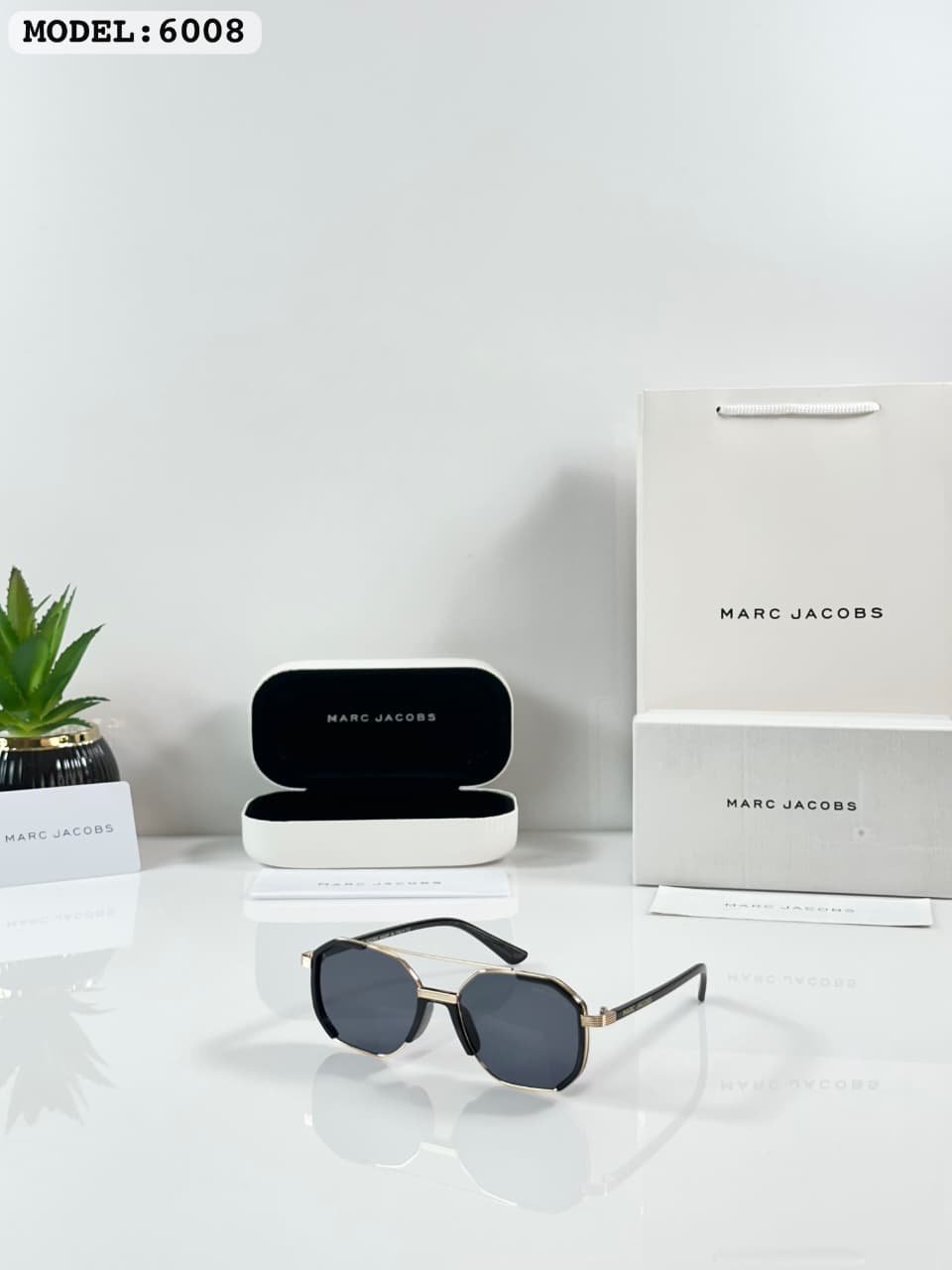 Black Octagon Sunglasses – Gold Metal Accent (1) Black Octagon Sunglasses – Gold Metal Accent