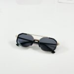 Black Octagon Sunglasses – Gold Metal Accent (3)