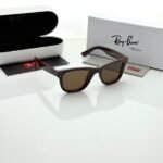 Brown Rectangle Sunglasses – Dark Brown Frame with Tinted Lenses (4)