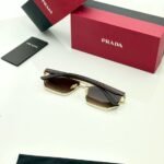 Rectangular Sunglasses – Gold Frame Brown Gradient Lenses (4)