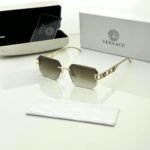 Rimless Square Sunglasses – Gold Tone Frame Details (4)