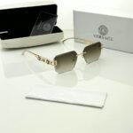 Rimless Square Sunglasses – Gold Tone Frame Details (4)