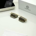 Rimless Square Sunglasses – Gold Tone Frame Details (4)