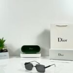 Rimless Sunglasses – Black Lenses with Textured Temples (3)