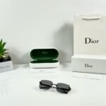 Rimless Sunglasses – Black Lenses with Textured Temples (3)