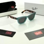 Teal Frame Sunglasses – Dark Grey Lenses (4)