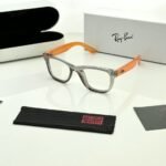 Transparent Grey Eyeglass Frames – Orange Temple Design (4)